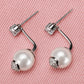 Product Title Pearl Ear Jacket Earrings for Women, Front Back Statement Studs, Everyday Office Wedding Party Jewelry