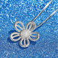 Flower Pendant Necklace for Women, Twisted Rope Petal Design, Textured Floral Jewelry for Everyday Outfits