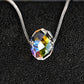 925 Sterling Silver Geometric Pendant Necklace, Minimalist Silver Chain Jewelry with Faceted Design for Women