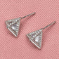 Triangle Stud Earrings for Women, Geometric Clear Stone Statement Studs, Office Wedding Party Jewelry Style