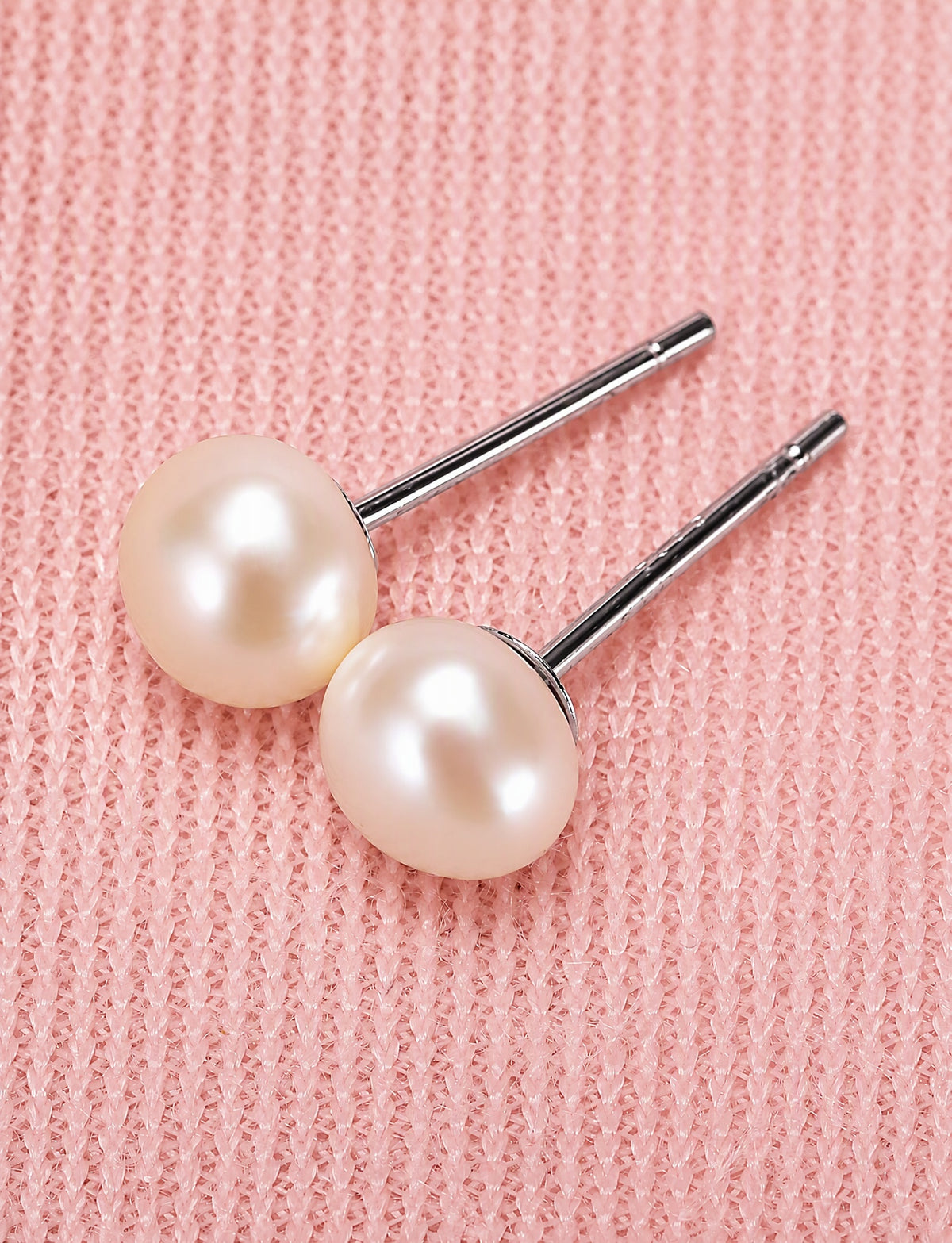 Freshwater Pearl Stud Earrings for Women, Small Round Classic Earrings, Everyday Office Wedding Jewelry