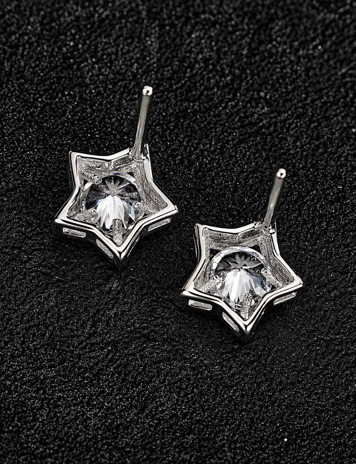 Star Stud Earrings for Women, Five Point Geometric Frame Statement Studs, Office Wedding Party Jewelry Style