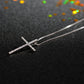 Cross Necklace for Women, Minimalist Latin Cross Pendant with Pave Stone Accents, Classic Everyday Faith Jewelry
