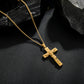 Cross Necklace for Men Women, Stainless Steel Crucifix Cross with Curb Chain Wheat Chain, Religious Faith Jewelry, Gift for Family