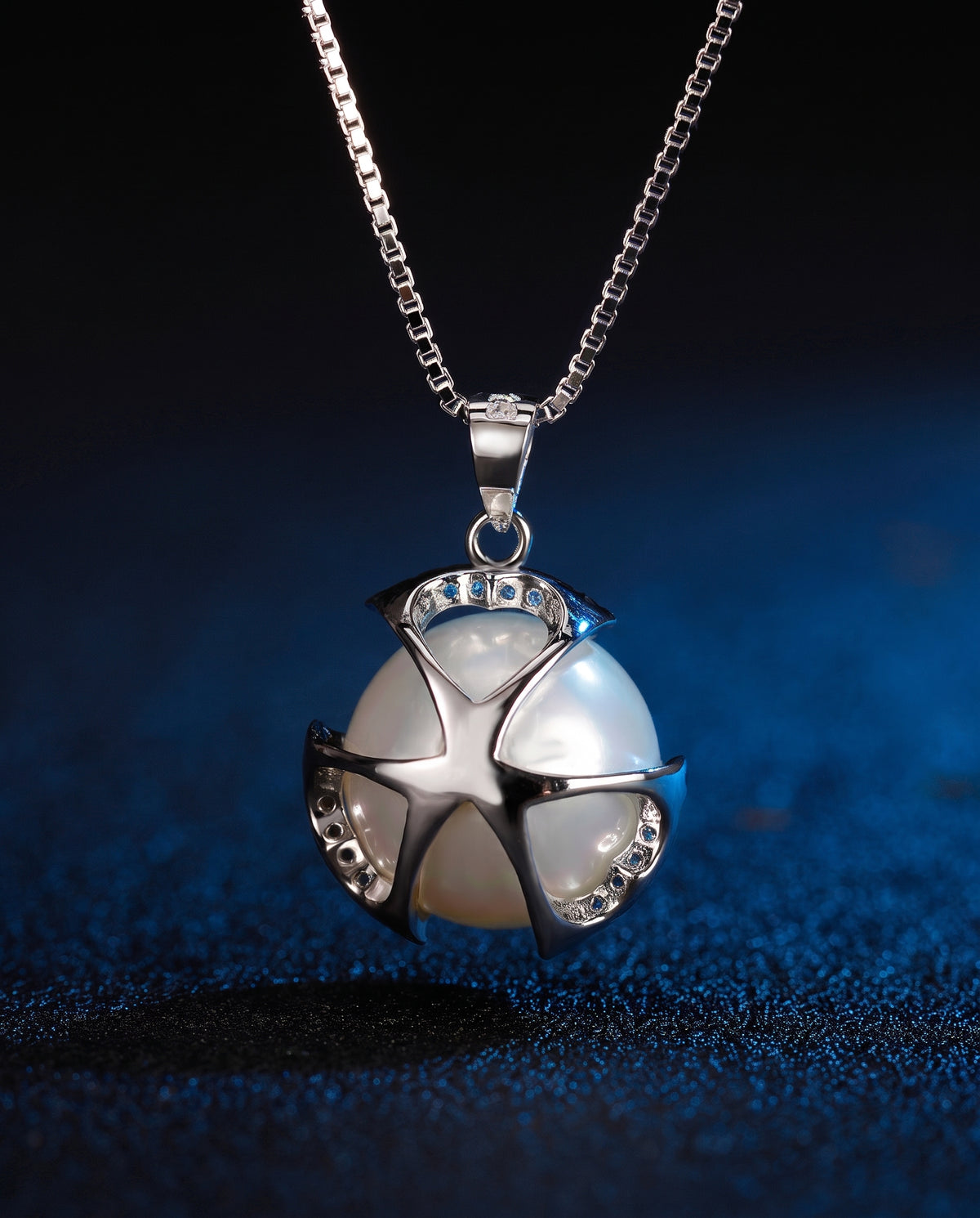 Freshwater Pearl Necklace for Women, S925 Sterling Silver Pearl Pendant Jewelry with Silver Chain
