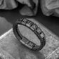 Personalized Leather Bracelet-6 Rings B00480