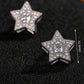 Star Stud Earrings for Women, Geometric Pavé Style Statement Studs, Celestial Everyday Office Party Jewelry