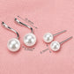 Double Pearl Ear Jacket Earrings for Women, Front Back Statement Studs, Everyday Office Wedding Party Jewelry