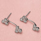 Double Cluster Ear Jacket Earrings for Women, Triple Stone Front Back Studs, Everyday Office Party Jewelry