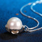 Freshwater Pearl Necklace for Women, S925 Sterling Silver Pearl Pendant Jewelry with Silver Chain