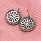 Round Cluster Stud Earrings for Women, Geometric Halo Statement Studs, Everyday Office Wedding Party Jewelry