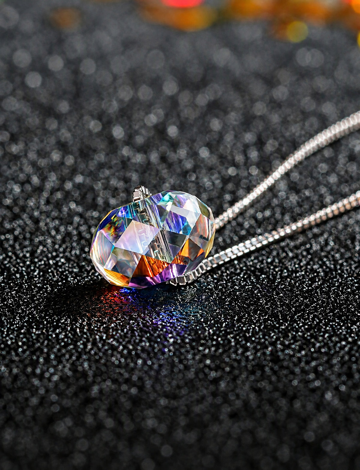 925 Sterling Silver Geometric Pendant Necklace, Minimalist Silver Chain Jewelry with Faceted Design for Women