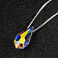 925 Sterling Silver Teardrop Pendant Necklace, Faceted Geometric Silver Chain Jewelry, Minimalist Modern Necklace for Women