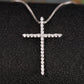 Cross Necklace for Women, Minimalist Latin Cross Pendant with Pave Stone Accents, Classic Everyday Faith Jewelry