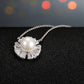 Freshwater Pearl Necklace for Women, Sunburst Pearl Pendant with Radiating Baguette Style Stone Accents, Daily Jewelry