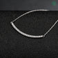 925 Sterling Silver Curved Bar Necklace, Minimalist Silver Pendant Jewelry with Chain, Dainty Modern Necklace for Women