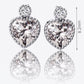 Heart Jewelry Set for Women, Faceted Heart Pendant Necklace and Matching Stud Earrings, Daily Wear Accessories