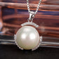 Freshwater Pearl Necklace for Women, S925 Sterling Silver Pearl Pendant Jewelry with Silver Chain