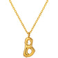 Initial Necklace for Women, Bubble Letter Pendant Necklace, Alphabet Charm Necklace, A to Z Personalized Jewelry
