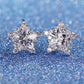 Star Jewelry Set for Women, Sterling Silver Five Point Star Pendant Necklace and Matching Stud Earrings, Daily Fashion