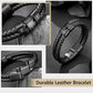 Personalized Leather Bracelet-3 Rings B00477