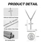 925 Sterling Silver Cross Necklace Wheat Chain N01823