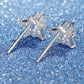 Star Jewelry Set for Women, Sterling Silver Five Point Star Pendant Necklace and Matching Stud Earrings, Daily Fashion