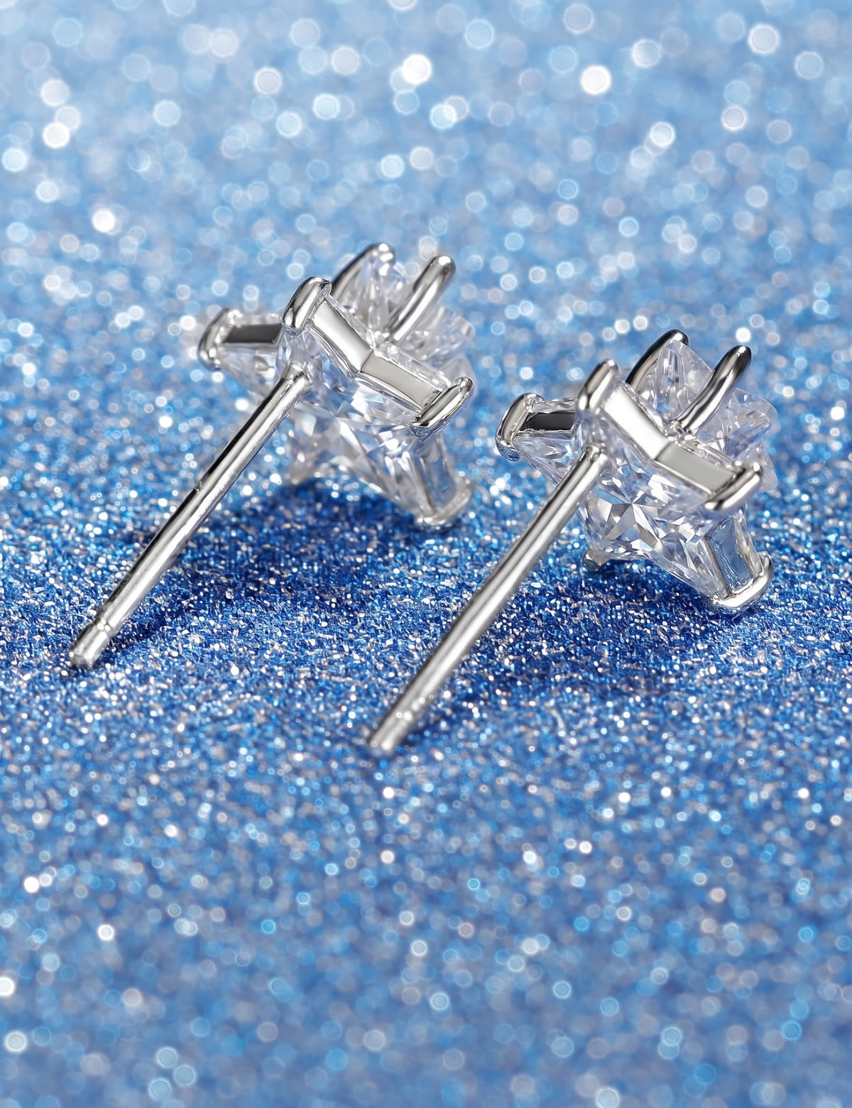 Star Jewelry Set for Women, Sterling Silver Five Point Star Pendant Necklace and Matching Stud Earrings, Daily Fashion