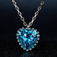 Heart Pendant Necklace for Women, Faceted Heart Center with Beaded Edge, Dainty Romantic Jewelry for Everyday Style