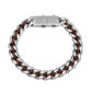 Cuban Link Bracelet For Men with Leather B00816