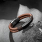 Leather and Steel Bracelet B00637