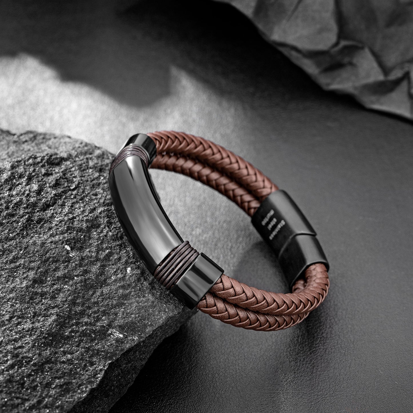Leather and Steel Bracelet B00643