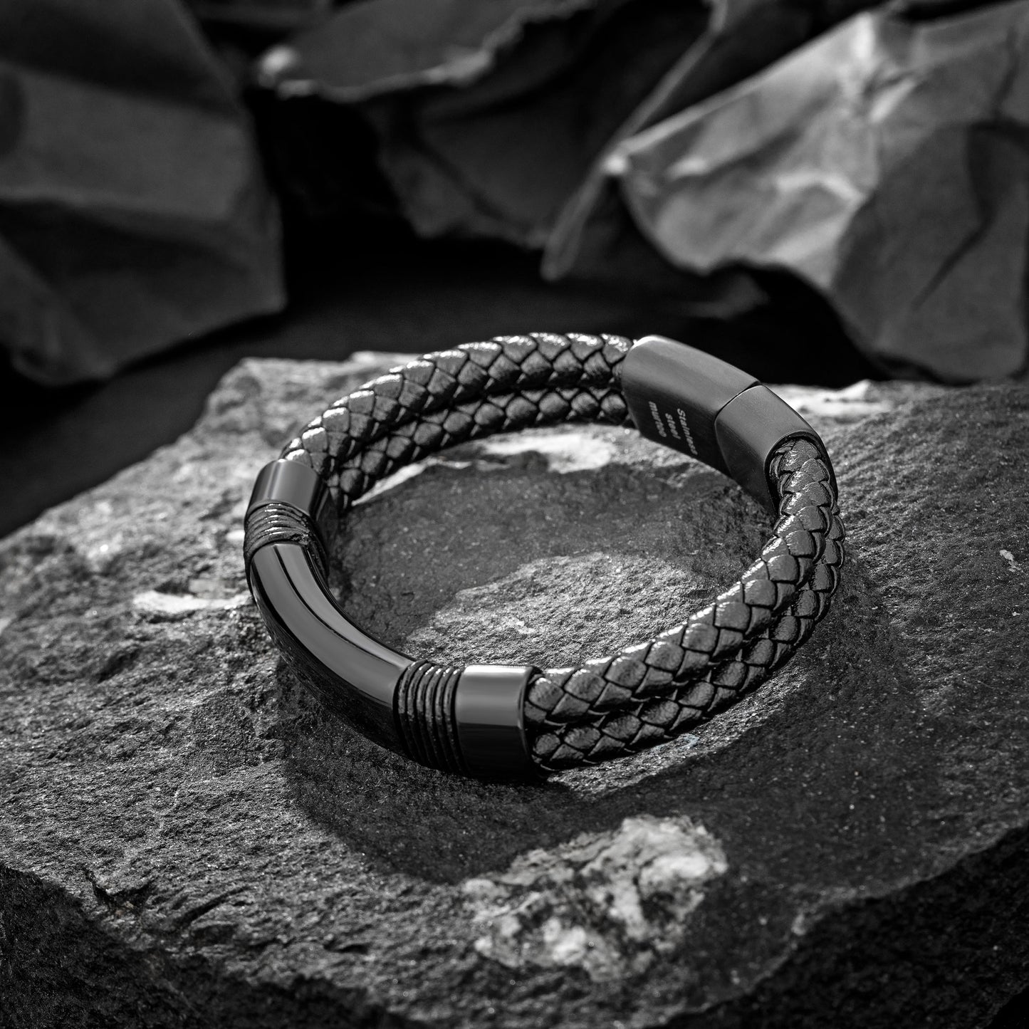 Leather and Steel Bracelet B00640