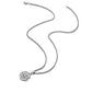 Silver Compass Apple Pendant Necklace Wheat Chain N00387