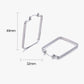Geometric Square Hoop Earrings for Women, Stainless Steel Minimalist Rectangle Earrings, Modern Everyday Jewelry for Stylish Outfits