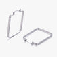 Geometric Square Hoop Earrings for Women, Stainless Steel Minimalist Rectangle Earrings, Modern Everyday Jewelry for Stylish Outfits