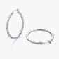 Geometric Textured Hoop Earrings for Women, Stainless Steel Round Earrings, Minimalist Modern Jewelry for Everyday Style