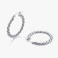 Twisted Hoop Earrings for Women, Stainless Steel Geometric Earrings with Rope Texture Design, Minimalist Round Jewelry for Daily Wear and Special Occasions
