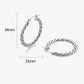 Twisted Hoop Earrings for Women, Stainless Steel Geometric Earrings with Rope Texture Design, Minimalist Round Jewelry for Daily Wear and Special Occasions