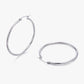 Stainless Steel Hoop Earrings for Women, Geometric Round Textured Hoop Earrings with Minimalist Metal Design, Modern Fashion Jewelry for Everyday Wear
