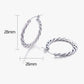 Stainless Steel Hoop Earrings for Women, Twisted Geometric Round Hoop Earrings with Minimalist Metal Design, Modern Fashion Jewelry for Everyday Wear