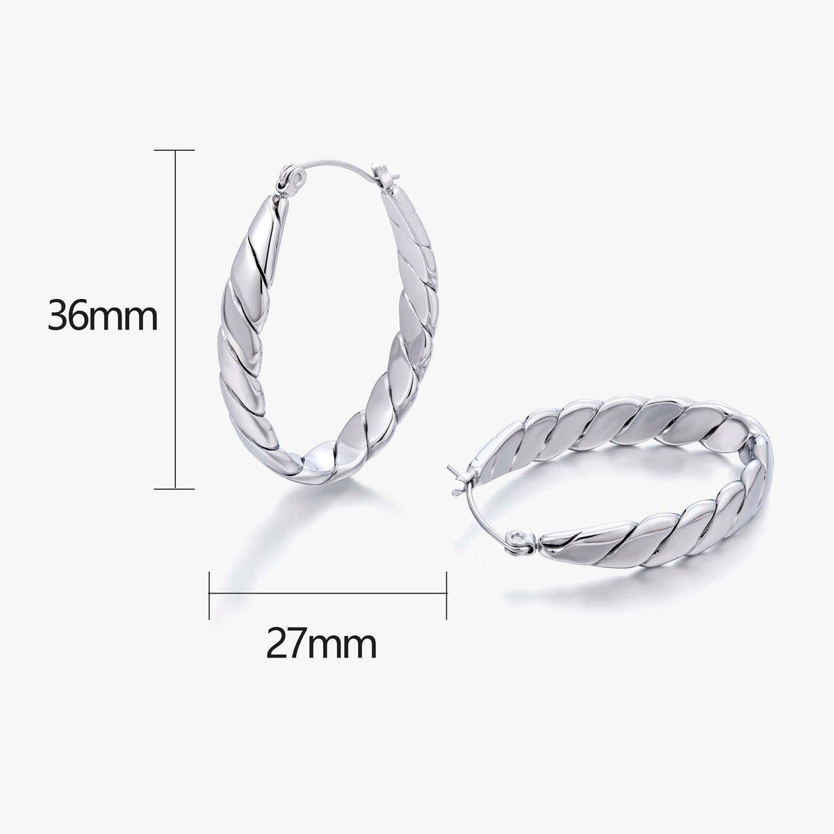 hoop earrings for women, twisted hoop earrings, chunky hoop earrings, geometric earrings, medium hoop earrings, oval earrings, sculpted earrings, textured hoop earrings, modern jewelry, fashion accessories