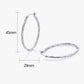 Twisted Oval Hoop Earrings for Women, Geometric Textured Earrings, Polished Jewelry Pair for Daily and Occasion Wear