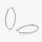 Twisted Oval Hoop Earrings for Women, Geometric Textured Earrings, Polished Jewelry Pair for Daily and Occasion Wear
