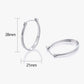 Oval Hoop Earrings for Women, Geometric Flat Hoop Earrings, Polished Modern Jewelry Pair for Daily and Office Wear
