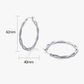 Hoop Earrings for Women, Oval Geometric Hoop Earrings, Interlaced Openwork Modern Jewelry Pair for Daily Styling
