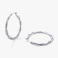 Hoop Earrings for Women, Oval Geometric Hoop Earrings, Interlaced Openwork Modern Jewelry Pair for Daily Styling