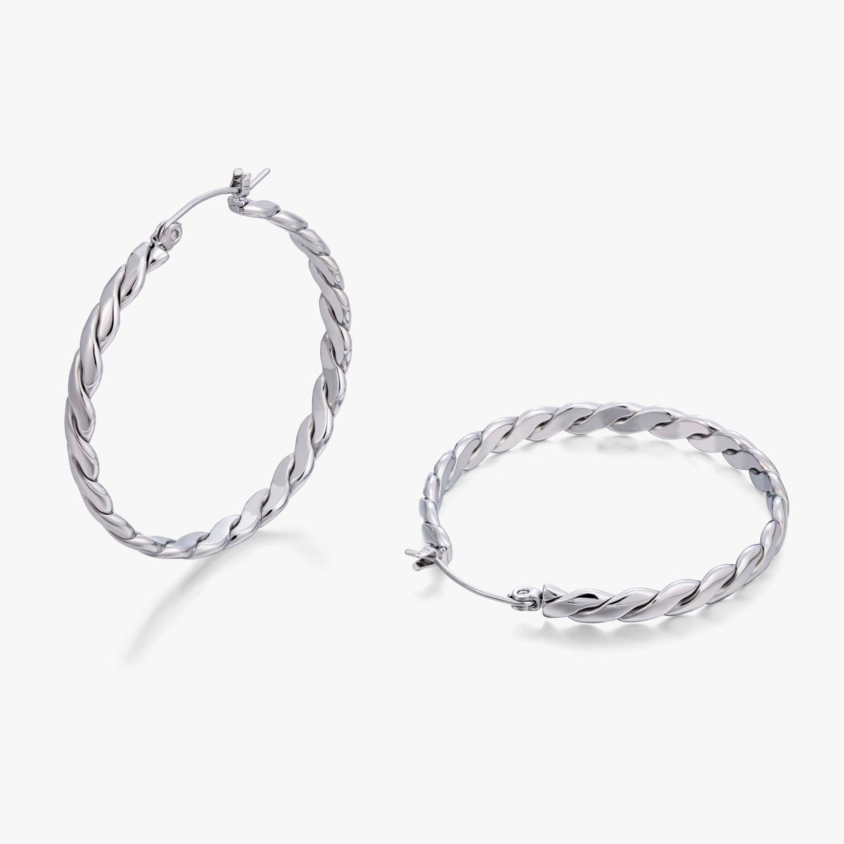 Twisted Hoop Earrings for Women, Geometric Rope Texture Round Statement Earrings, Everyday Office Party Jewelry