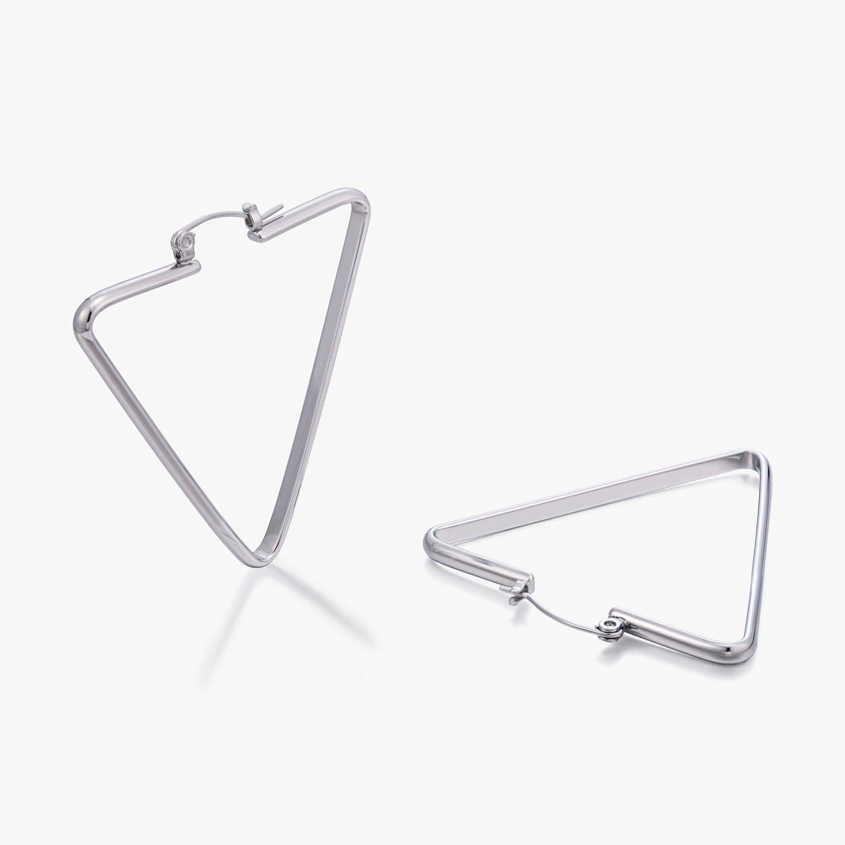 Triangle Hoop Earrings for Women, Geometric Statement Earrings, Modern Open Shape Everyday Office Party Jewelry