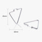 Triangle Hoop Earrings for Women, Geometric Statement Earrings, Modern Open Shape Everyday Office Party Jewelry